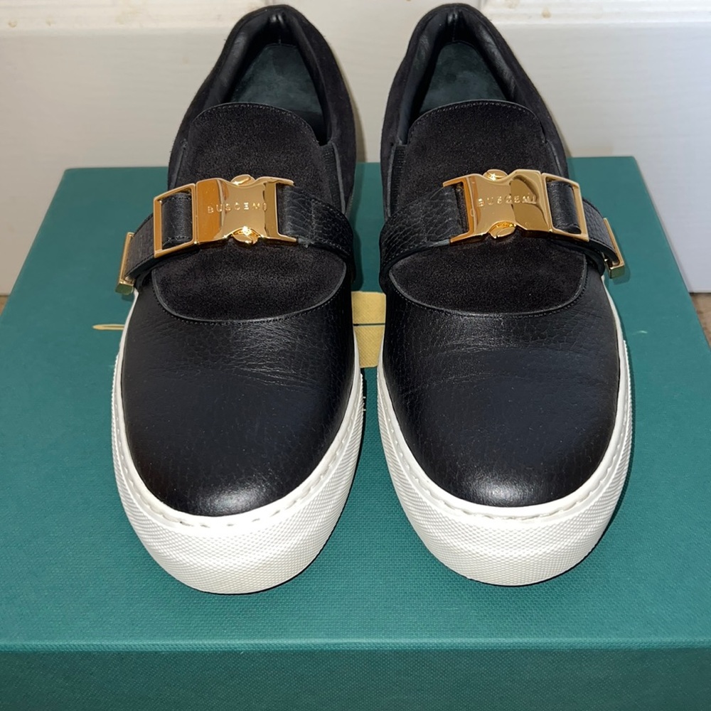 Buschemi black/gold loafer sneakers 40 MM clip